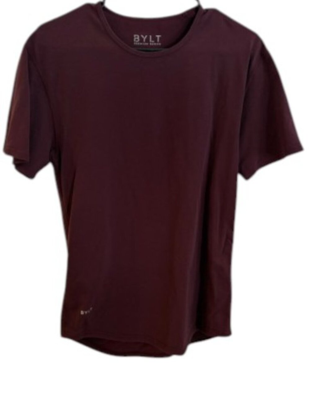 BYLT Drop-Cut LUX tee - Maroon – S